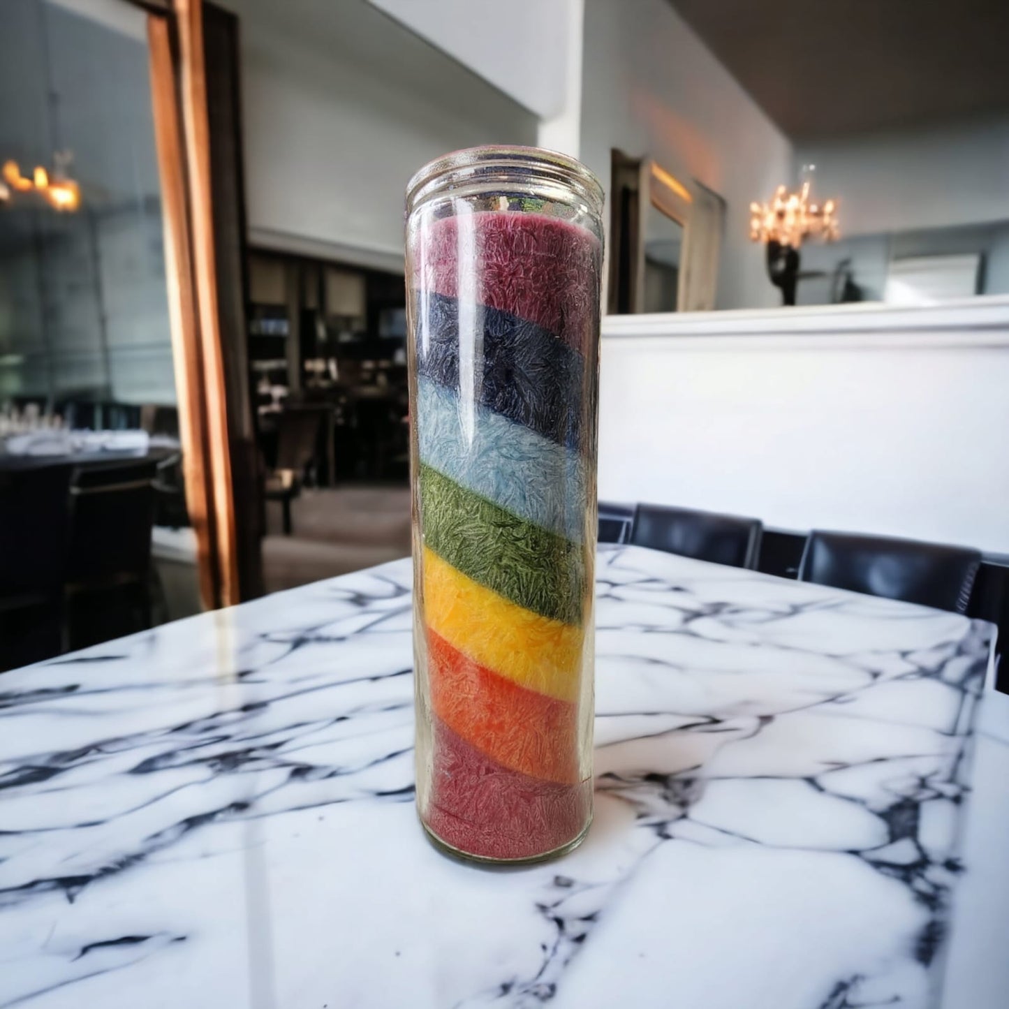 Velón 7 Chakras Aromatica Vidrio.