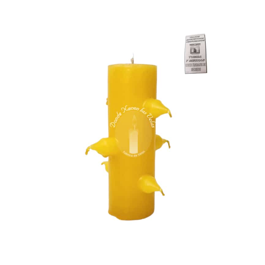 Velas 7 Mechas Incluye Talco Magnético Perfumado Amarillo