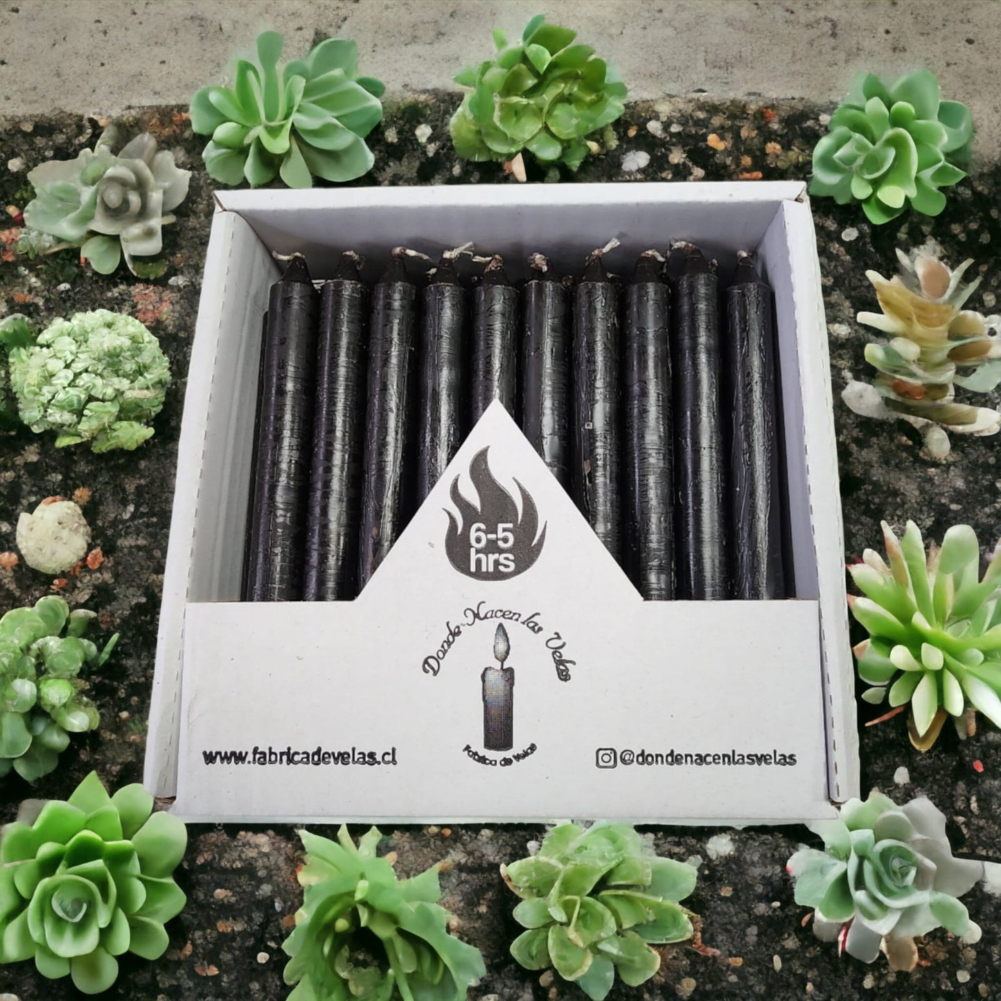 Vela Pack de 50 Negro