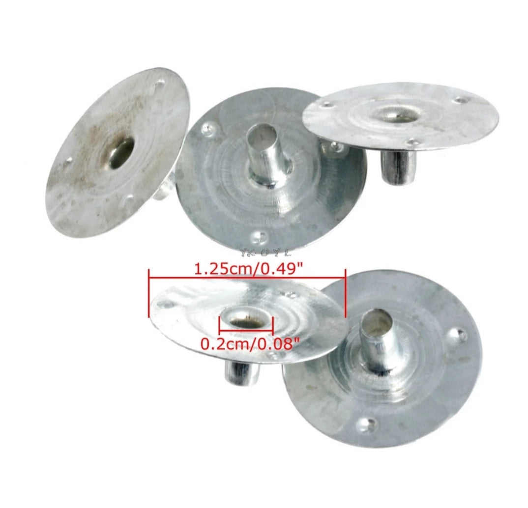 Wick Tabs Plata Para La Fabricación De Velas ( ojalillos de velas)
