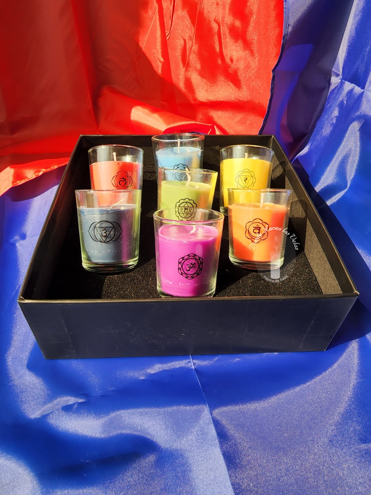 Velas Aromáticas 7 Chakras Caja Negra