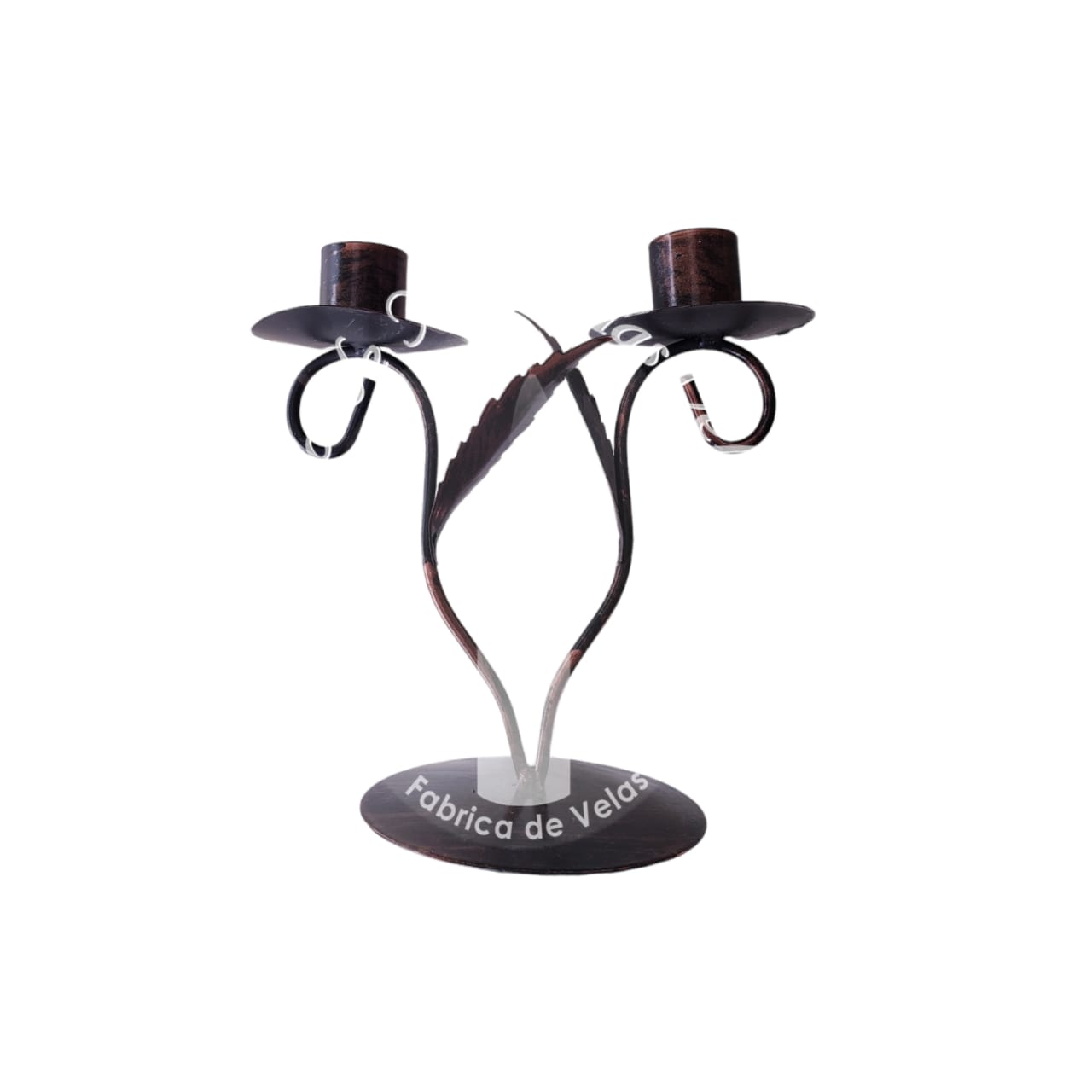 Porta Vela Metal Doble