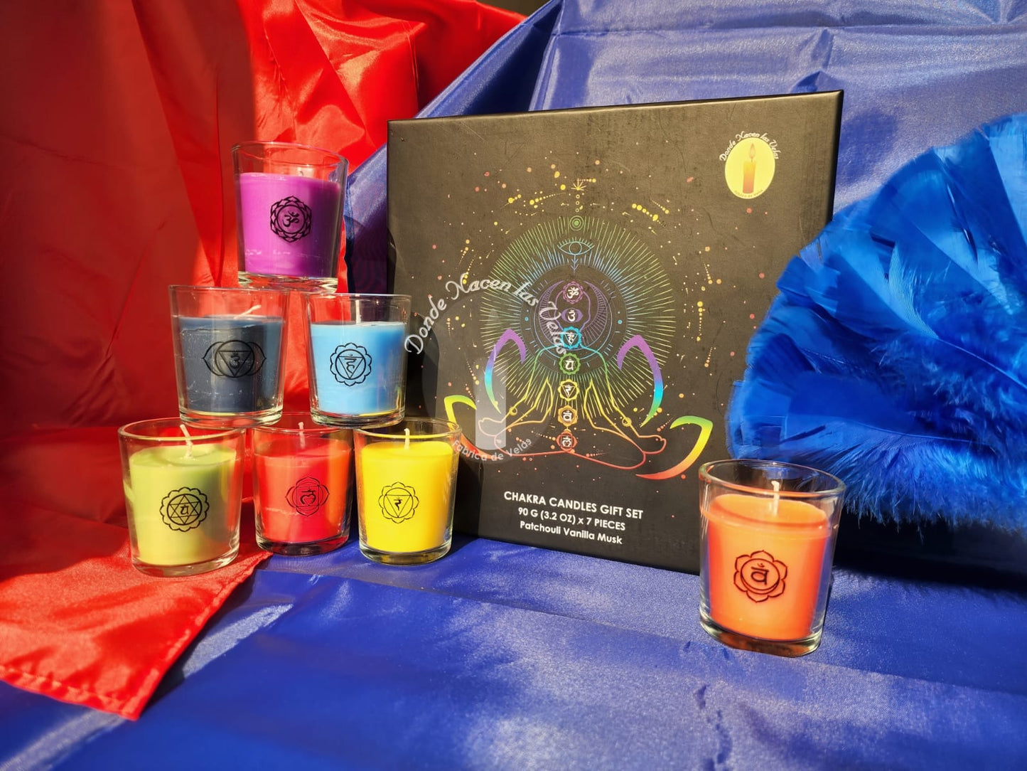 Velas Aromáticas 7 Chakras Caja Negra