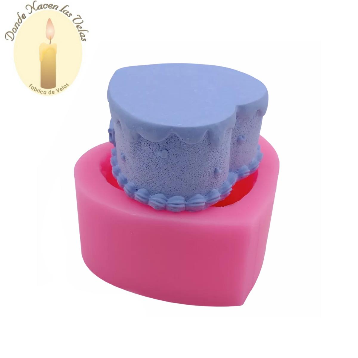Molde De Silicona Para Velas Y Jabones , Corazon. 3d