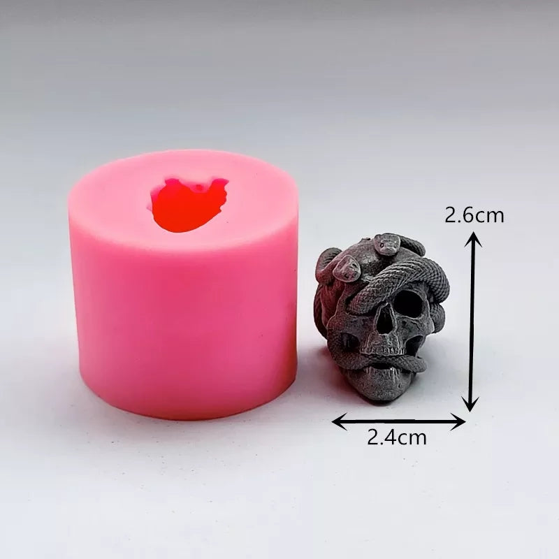 Molde de silicona de calavera y serpiente Pequeño MS3