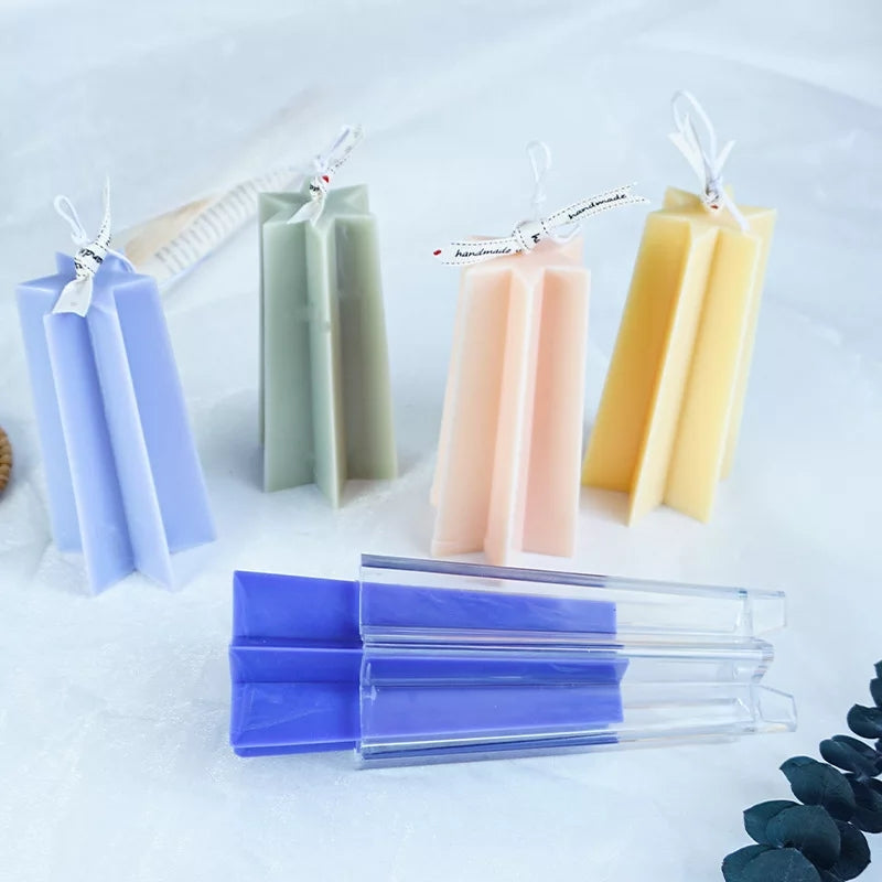 Molde De Acrilico Para Velas Cirio de Estrella Hexagonal MS36