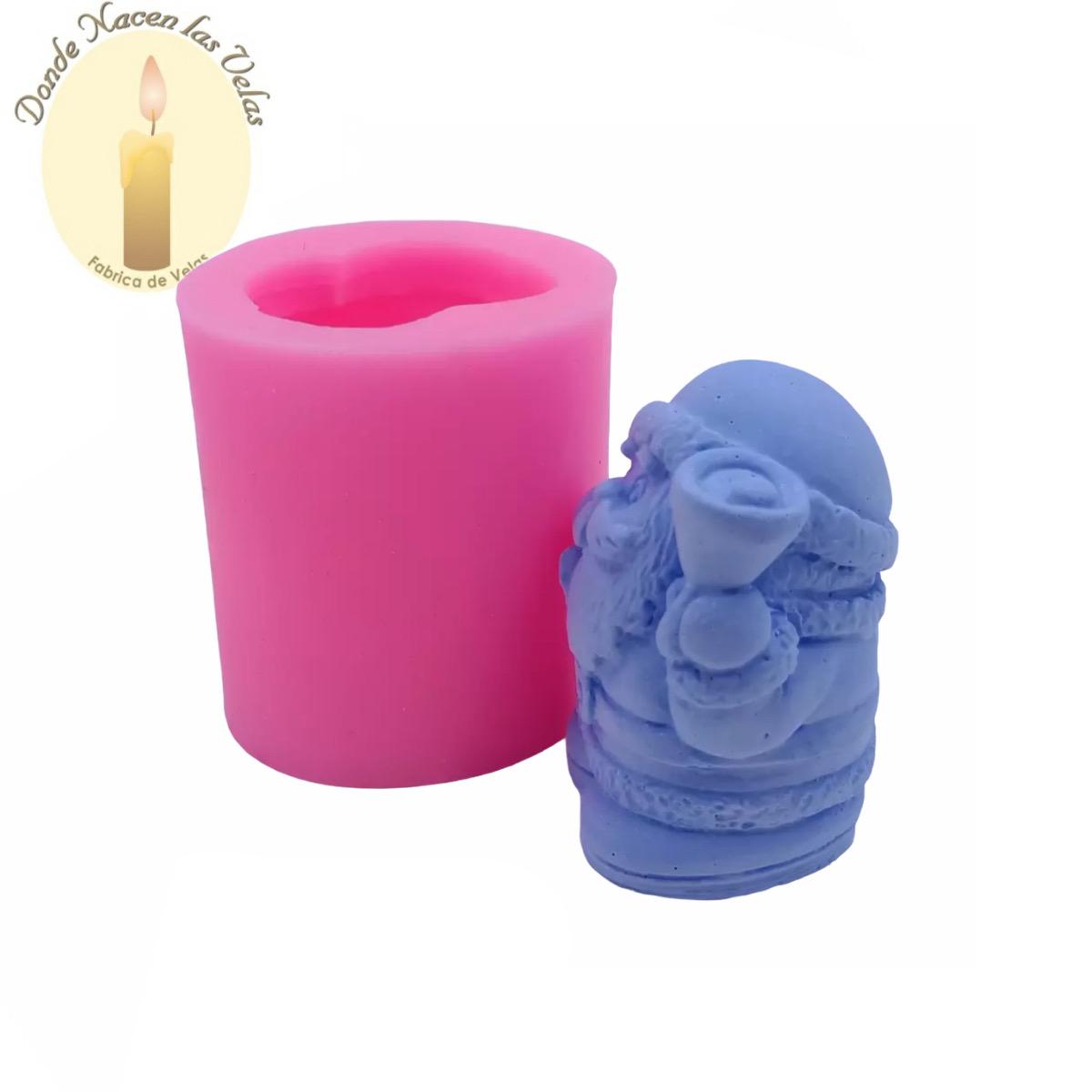 Molde De Silicona Para Velas Y Jabones , Santa Claus . 3d