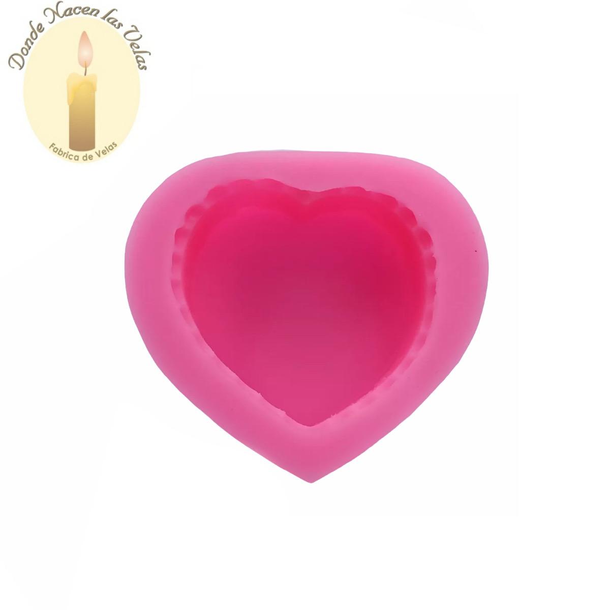 Molde De Silicona Para Velas Y Jabones , Corazon. 3d