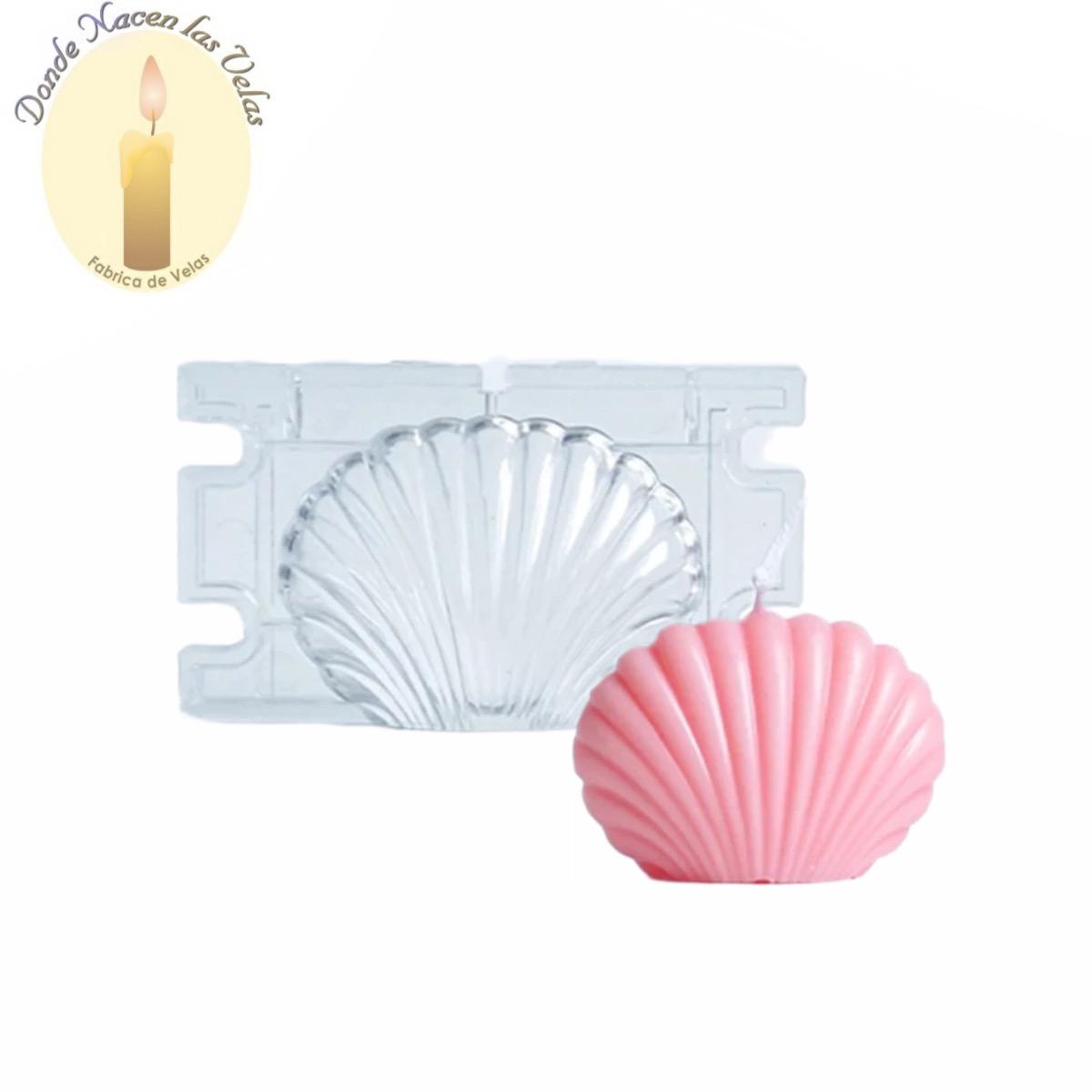 Molde de plástico para velas perfumadas, forma de Concha de Perlas MS41