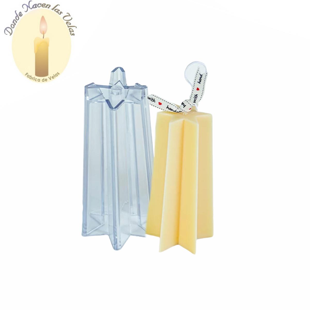 Molde De Acrilico Para Velas Cirio de Estrella Hexagonal MS36