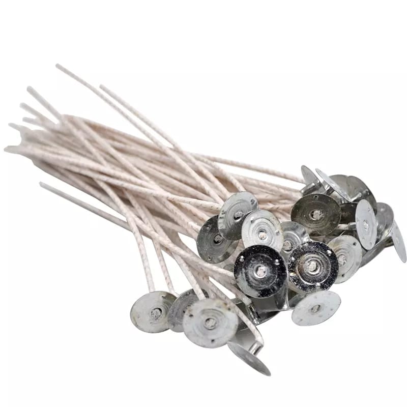 Mecha De Vela Algodon, 50 und Con Wick Tabs Recubierto Cera Soya