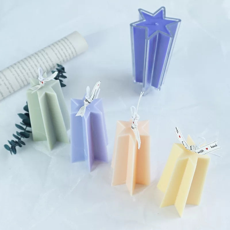 Molde De Acrilico Para Velas Cirio de Estrella Hexagonal MS36