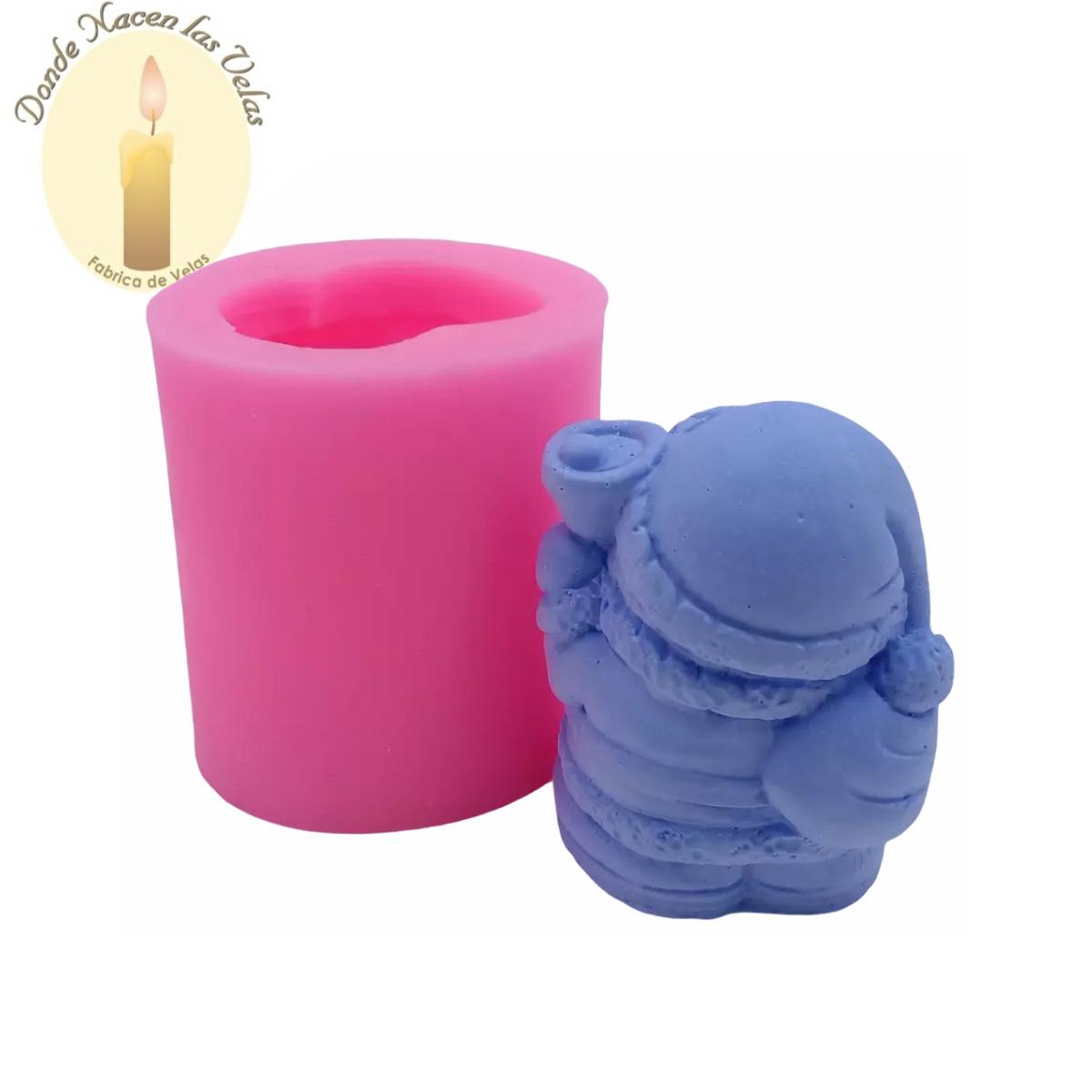 Molde De Silicona Para Velas Y Jabones , Santa Claus . 3d
