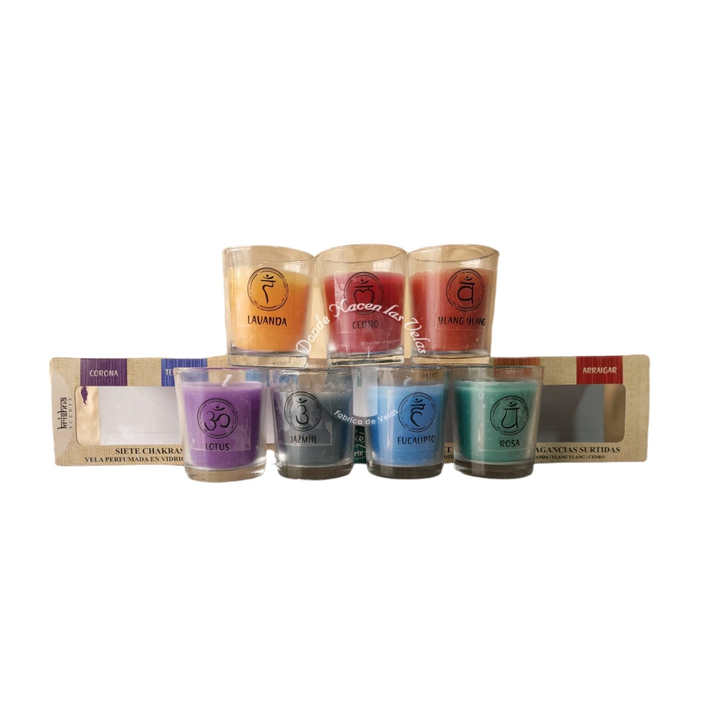 Velas Aromáticas 7 Chakras Vaso pequeño