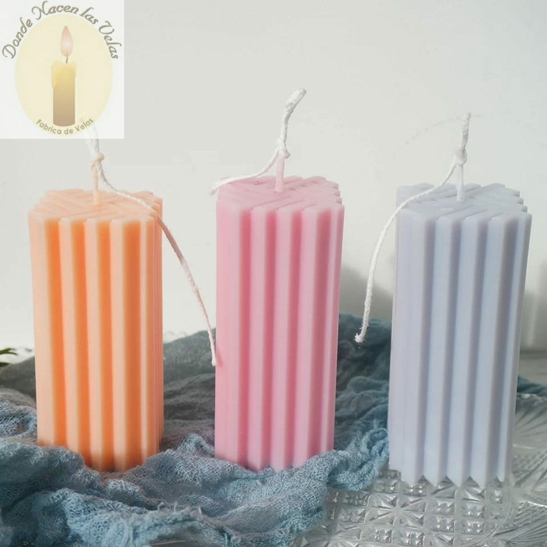 Molde De Plastico Para Velas Cirio Cuadrado MS32