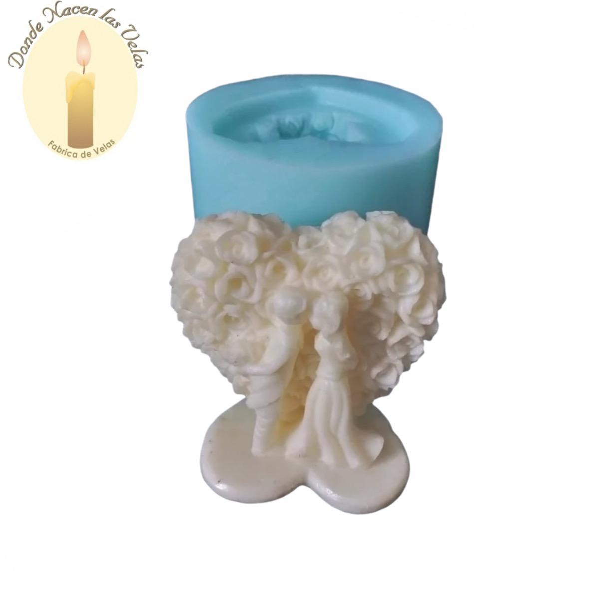 Molde De Silicona De Vela de novio para velas y jabones