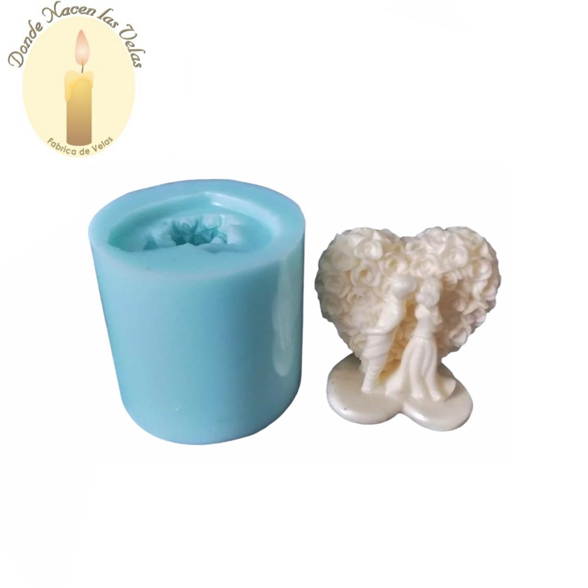 Molde De Silicona De Vela de novio para velas y jabones