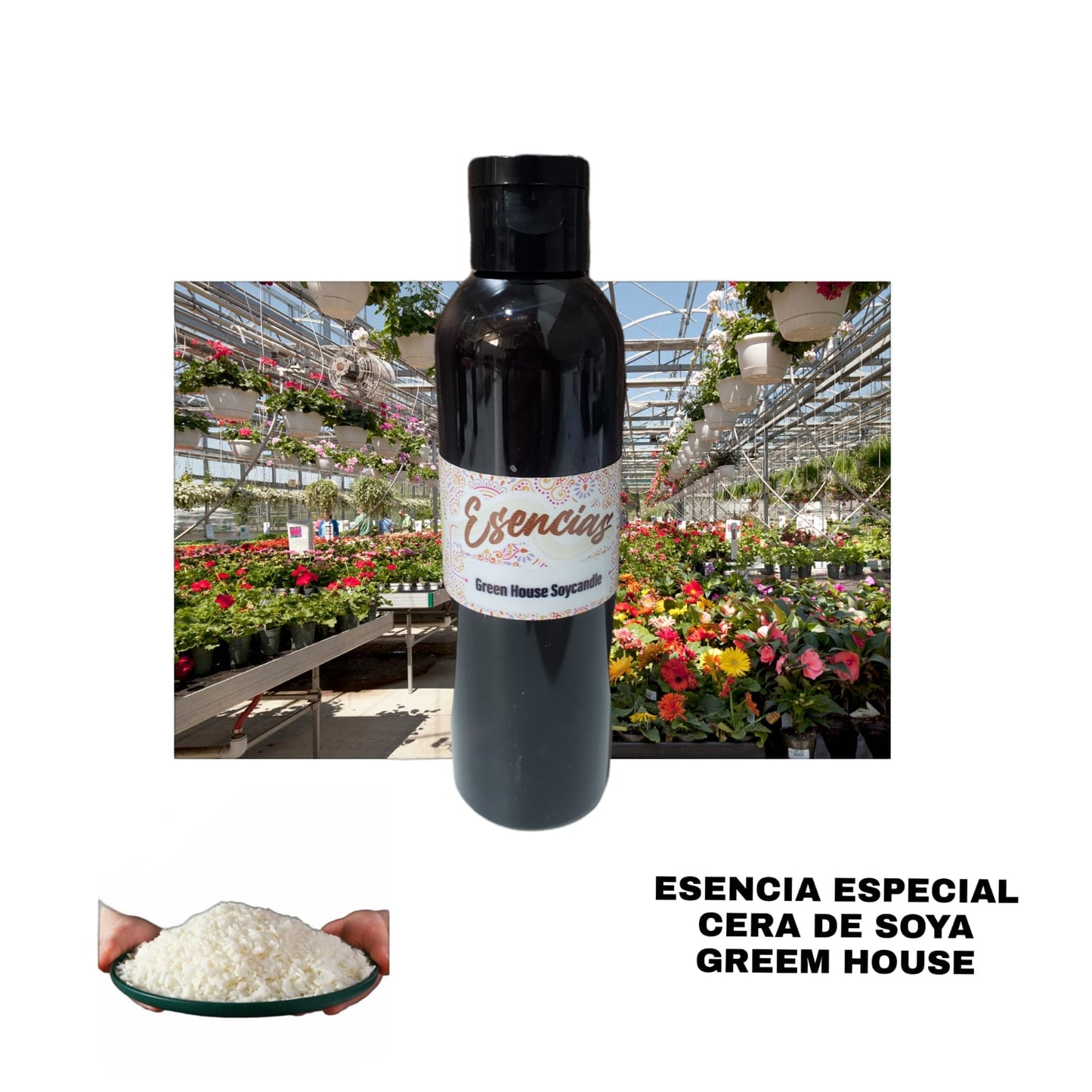 Esencia Greem House, Para Cera de Soya. 95ml