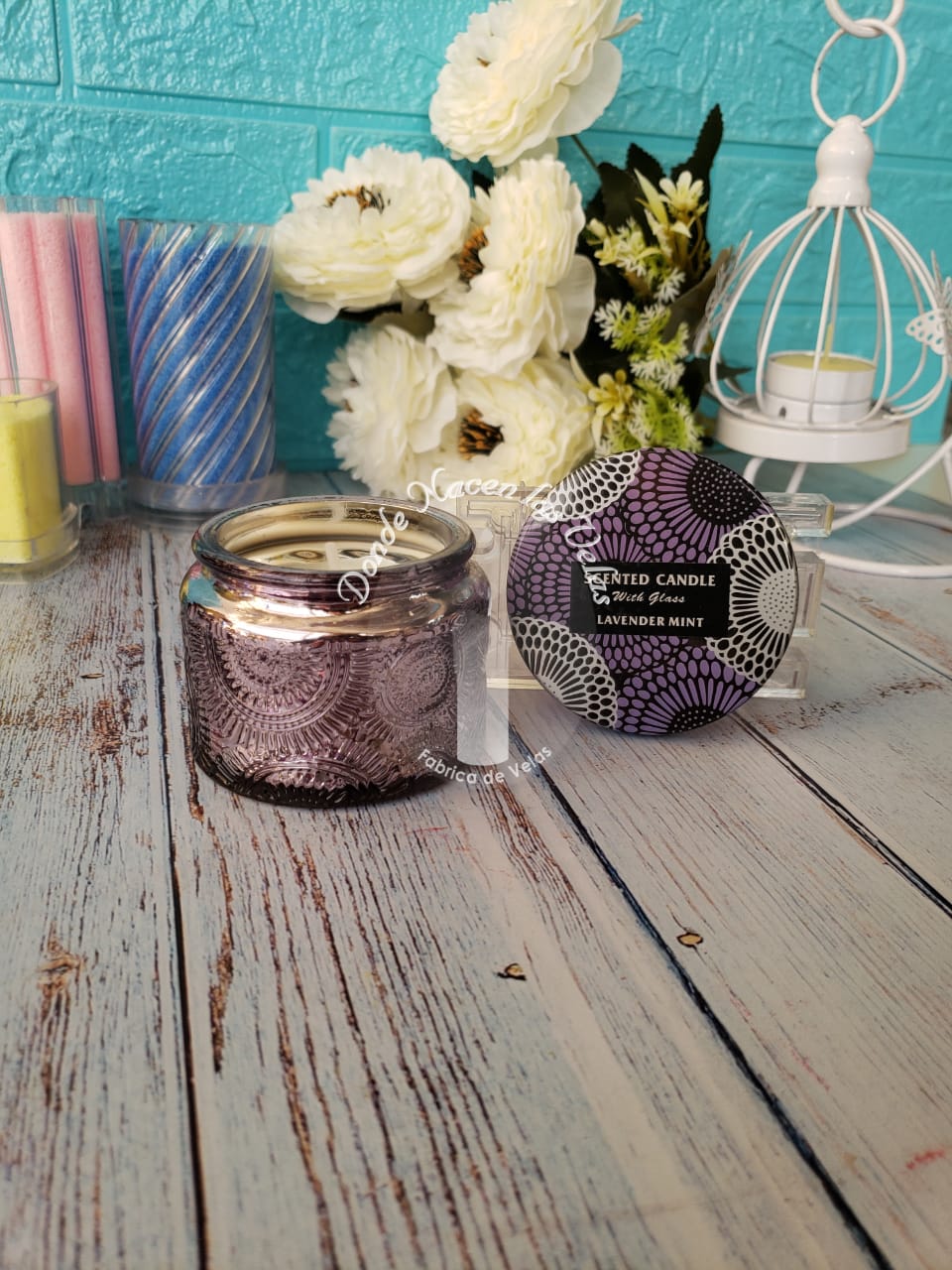 Velas Aromáticas Lavanda y Menta