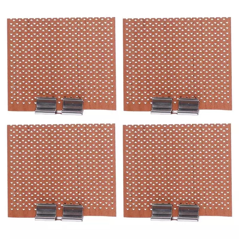 4 Uds de mechas para velas con Bases de Metal 6 x 7 cm