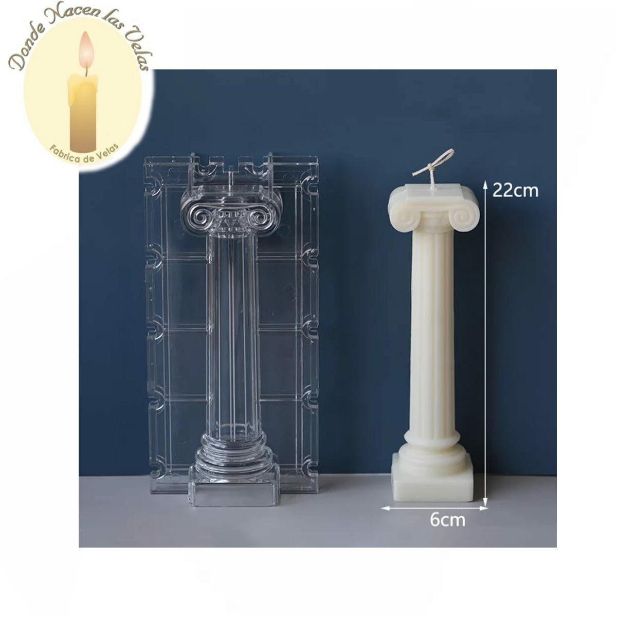 Molde De Plastico Para Velas Pilar