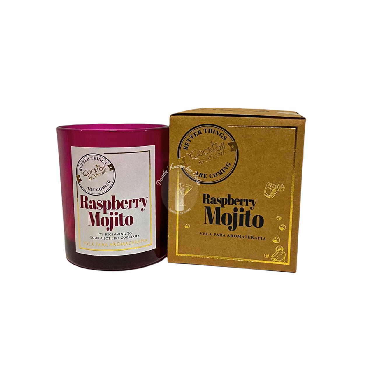 Vela Vidrio Cockteil Raspberry Mojito