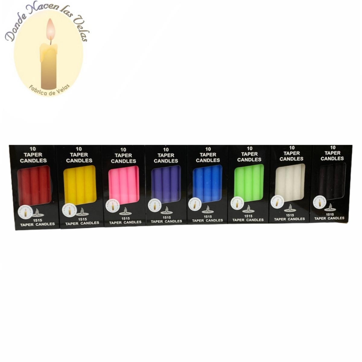 Velas Amarillas 10 Unidades Medidas: 15cm Alto X 1cm De Diametro