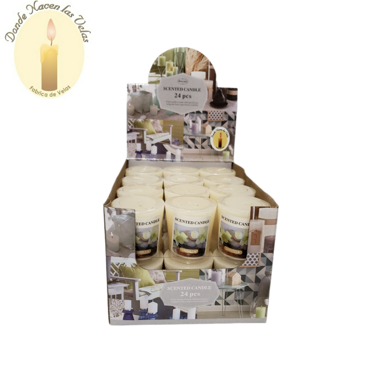 Cirios Decorativos Perfumados Vainilla