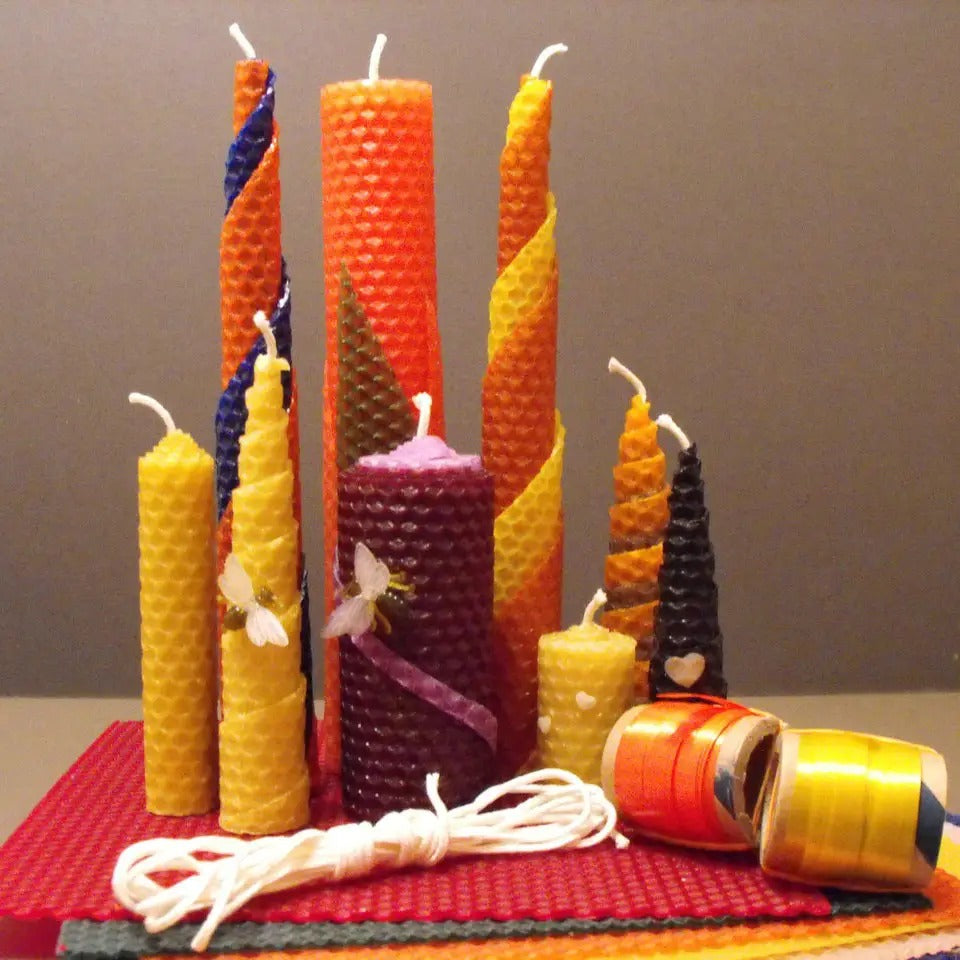 Kit De Fabricación De Velas De Cera De Abeja, Laminas