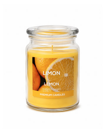Velas Aromáticas Limon Jarra Vidrio ( L 1,082 Grs)