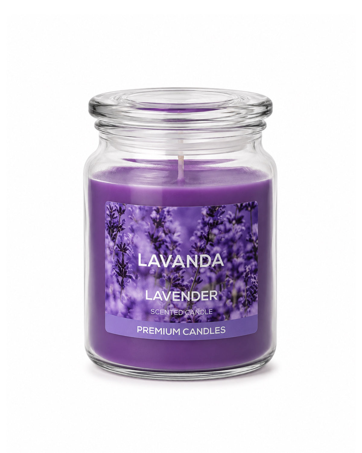 Velas Aromáticas Lavanda Jarra Vidrio ( L 1,082 Grs)