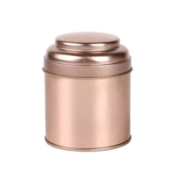 Lata para Velas, Doble tapa Bronce Rosa (L132)