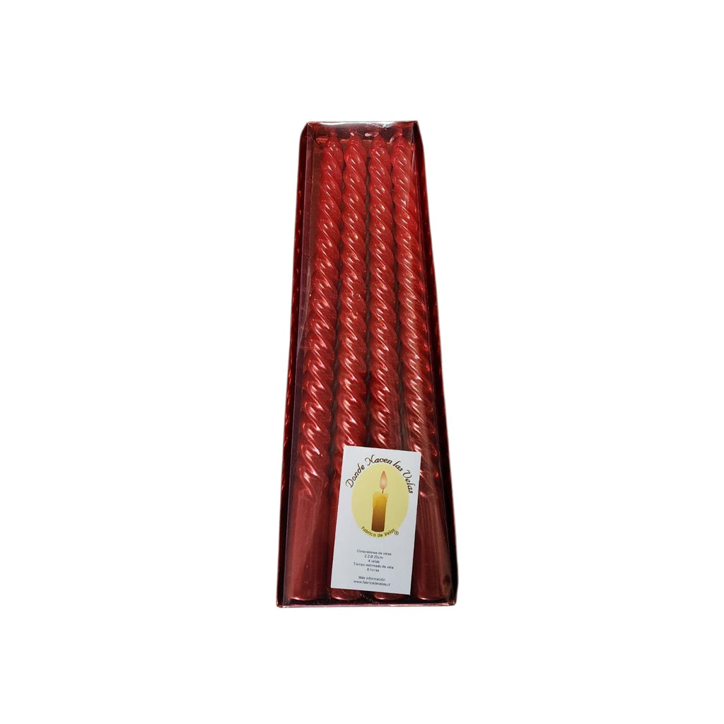 Vela Espiral Rojo