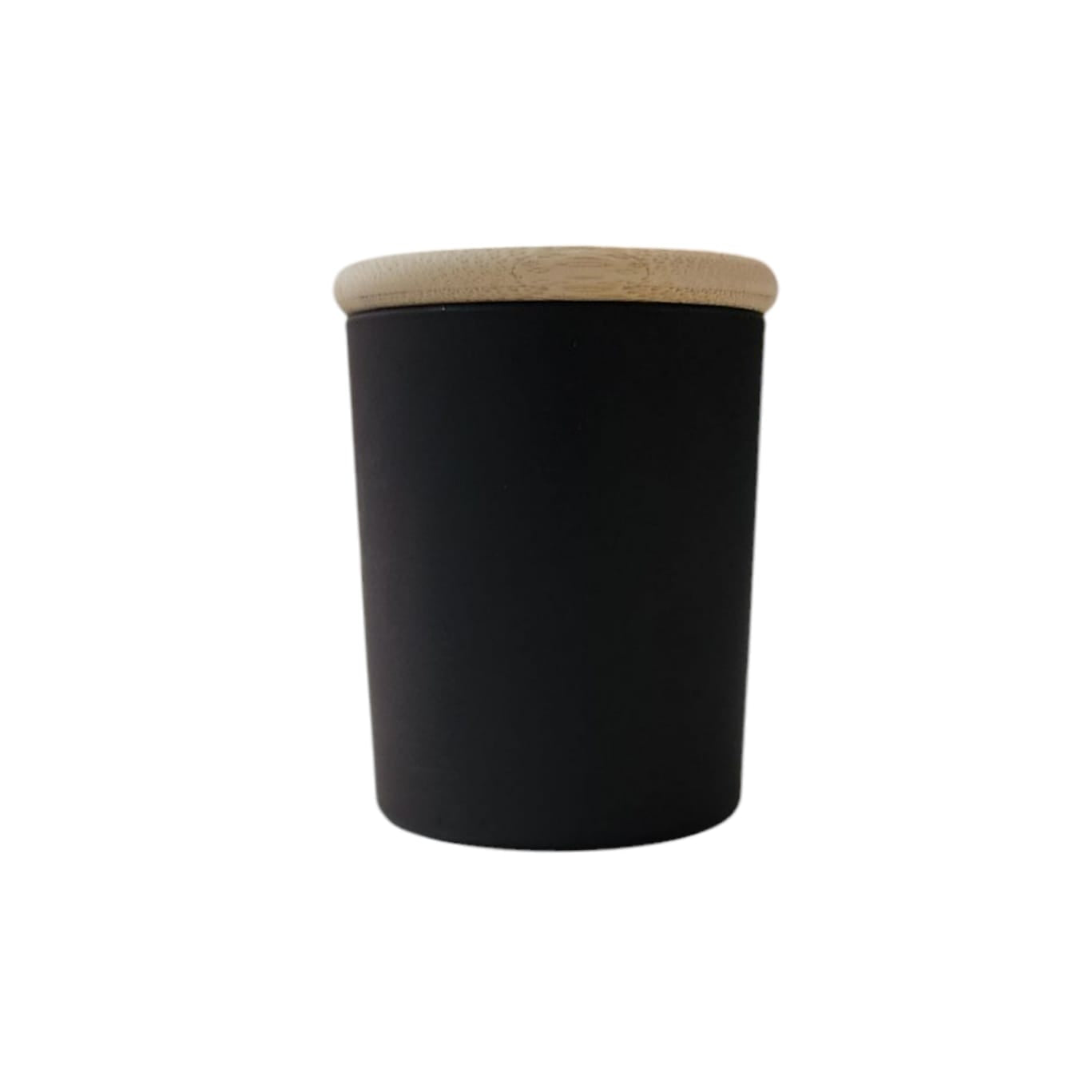 Frasco Vidrio con Tapa Madera, Negro 100 ML