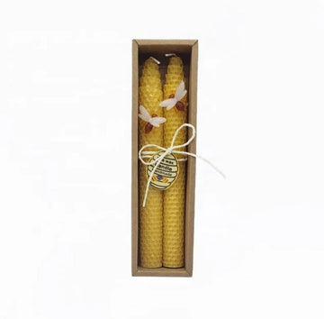 Pack 2 Velas Miel Efecto Panel X2 (20cm)