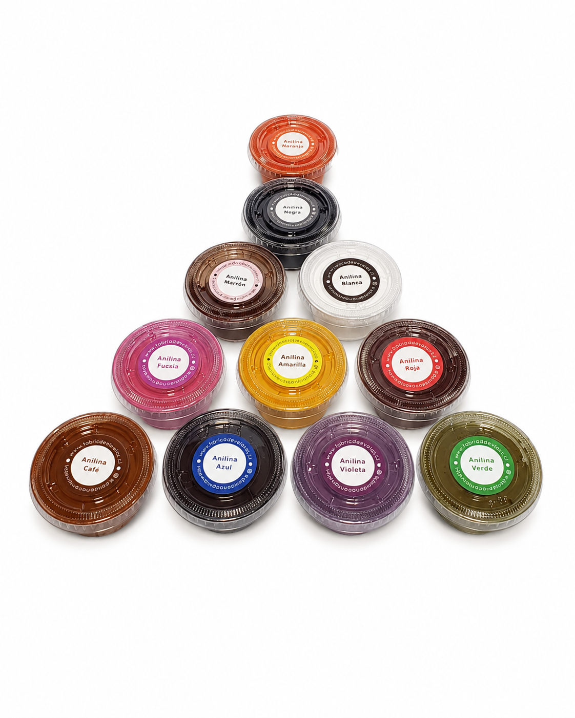 Pack de 11 Anilinas En Pigmento Para Velas O Al Aceite.