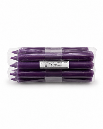 Vela Lisa color morado