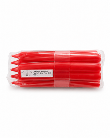 Vela Lisa color Rojo
