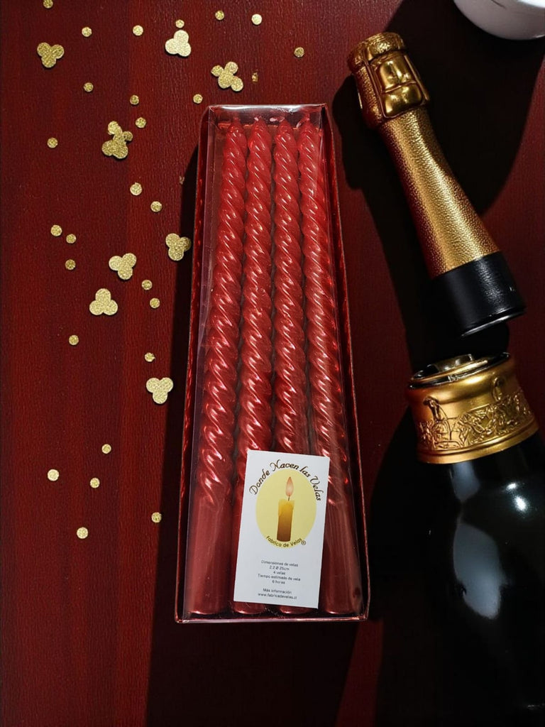 Vela Espiral Rojo