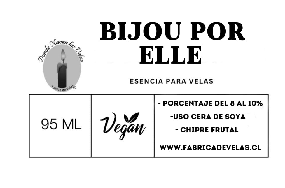 Esencia Bijou For Elle, para Cera de Soya.