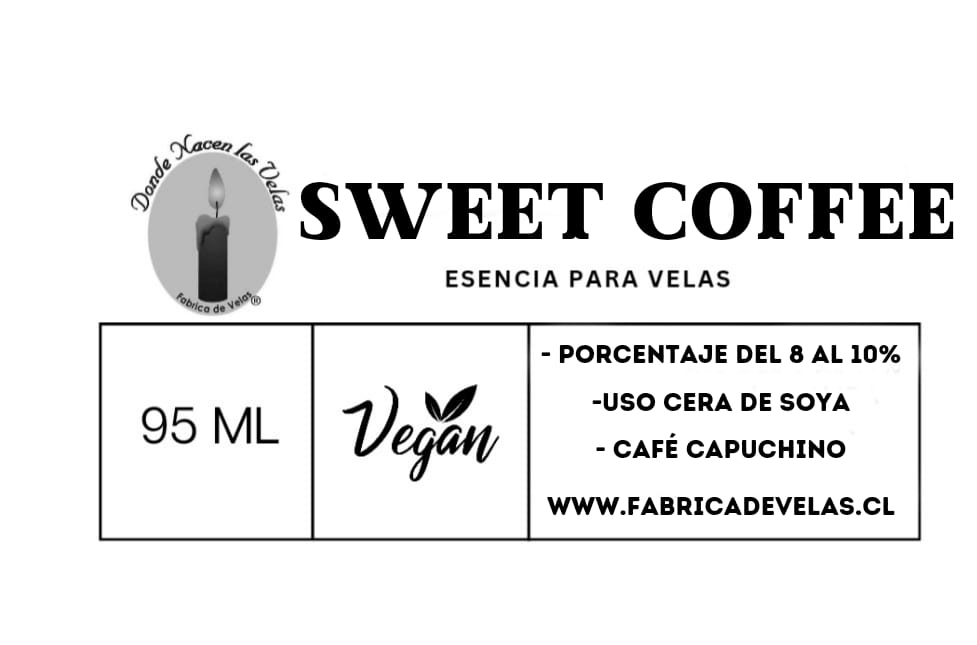 Esencia Sweet Coffee,  para Cera de Soya.