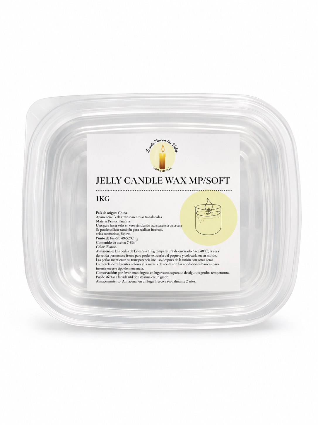 Cera de Gel Transparente 1 Kilo