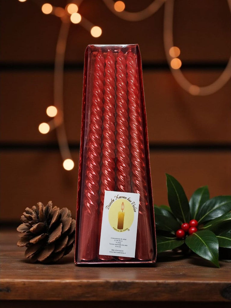 Vela Espiral Rojo