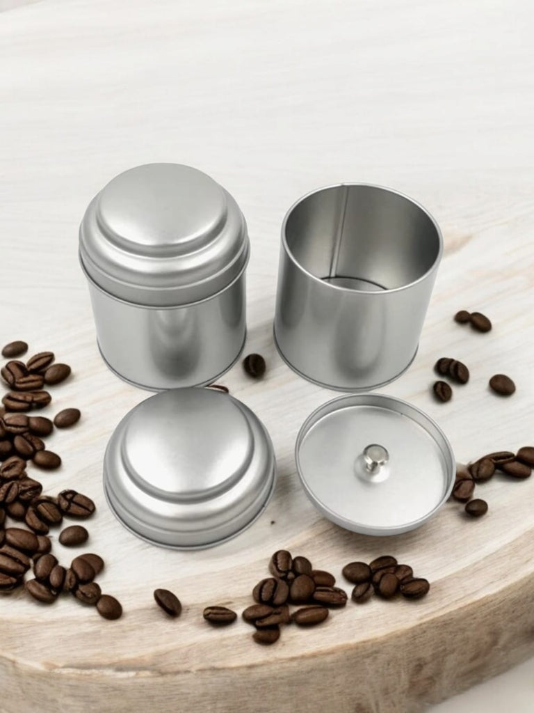 Lata para Velas, Doble tapa Gris (L131)