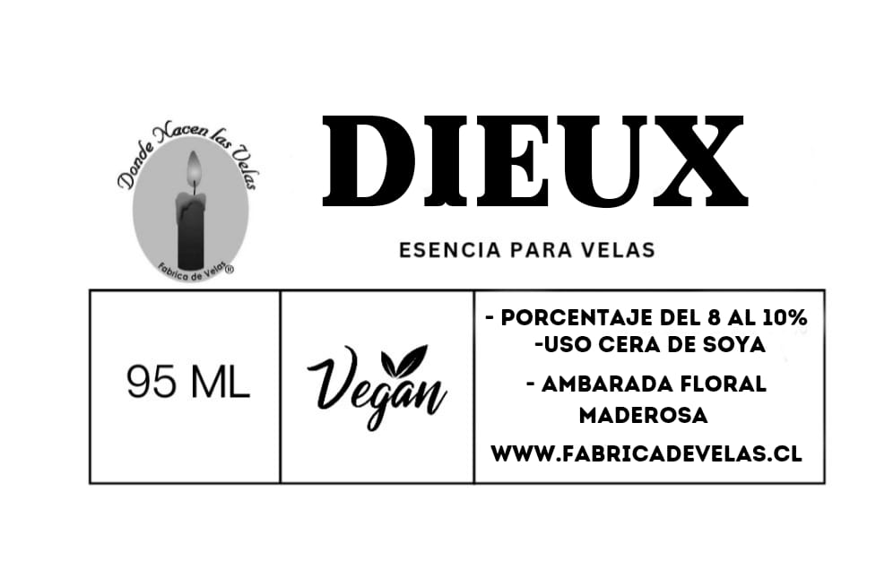 Esencia Dieux,  para Cera de Soya.