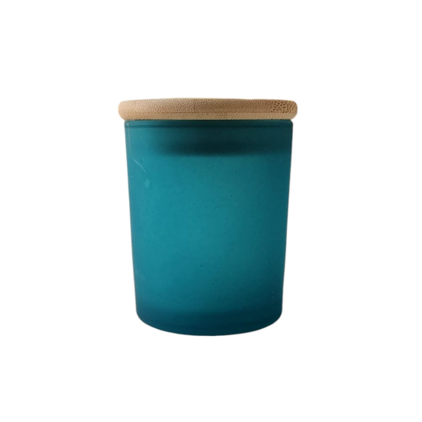 Frasco Vidrio con Tapa Madera, Turqueza 100 ML