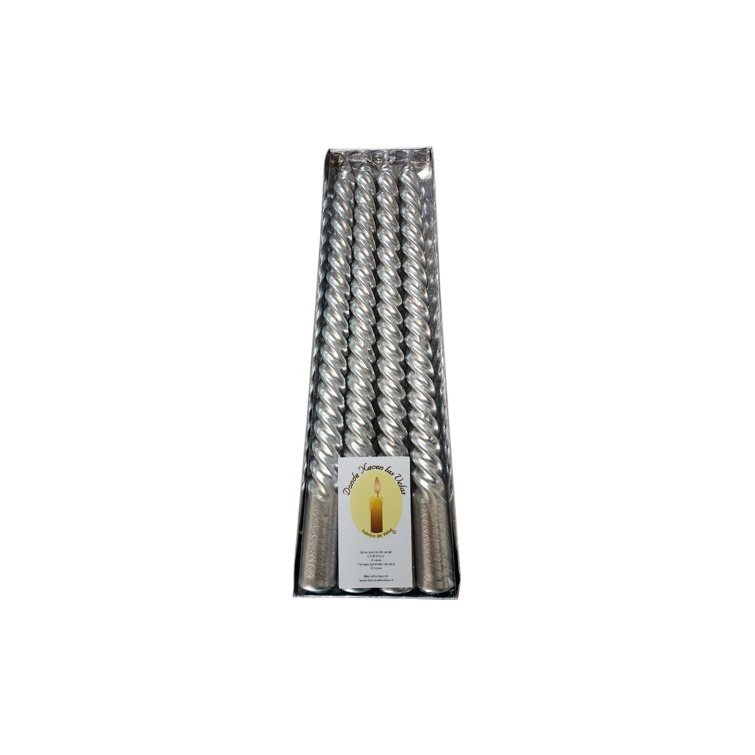 Vela Espiral Plateada