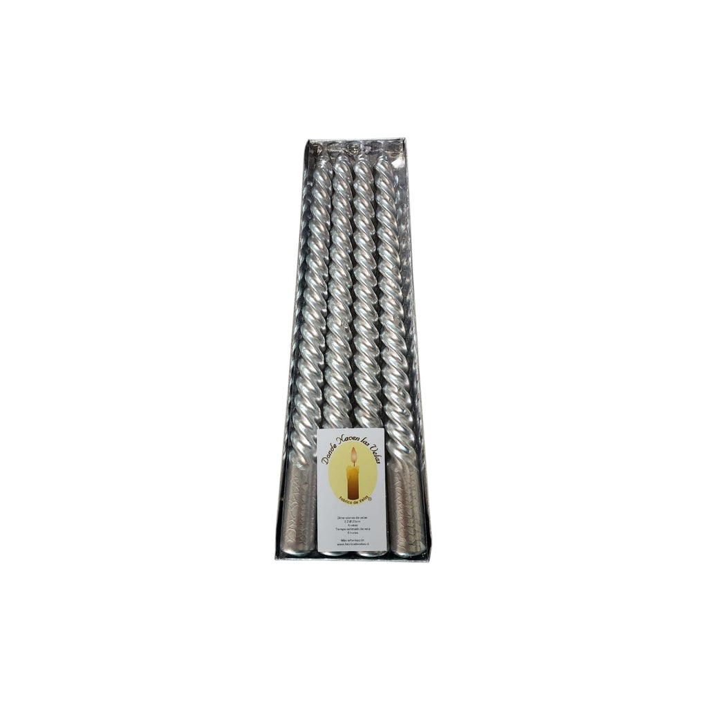Vela Espiral Plateada