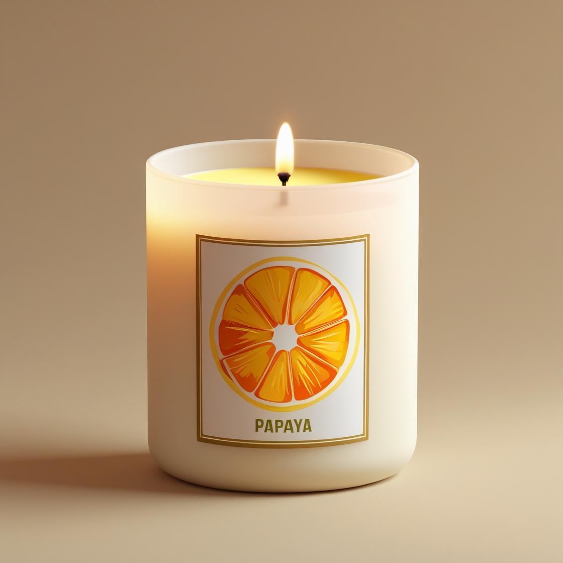 Esencia Papaya, Uso cosmetico y Velas
