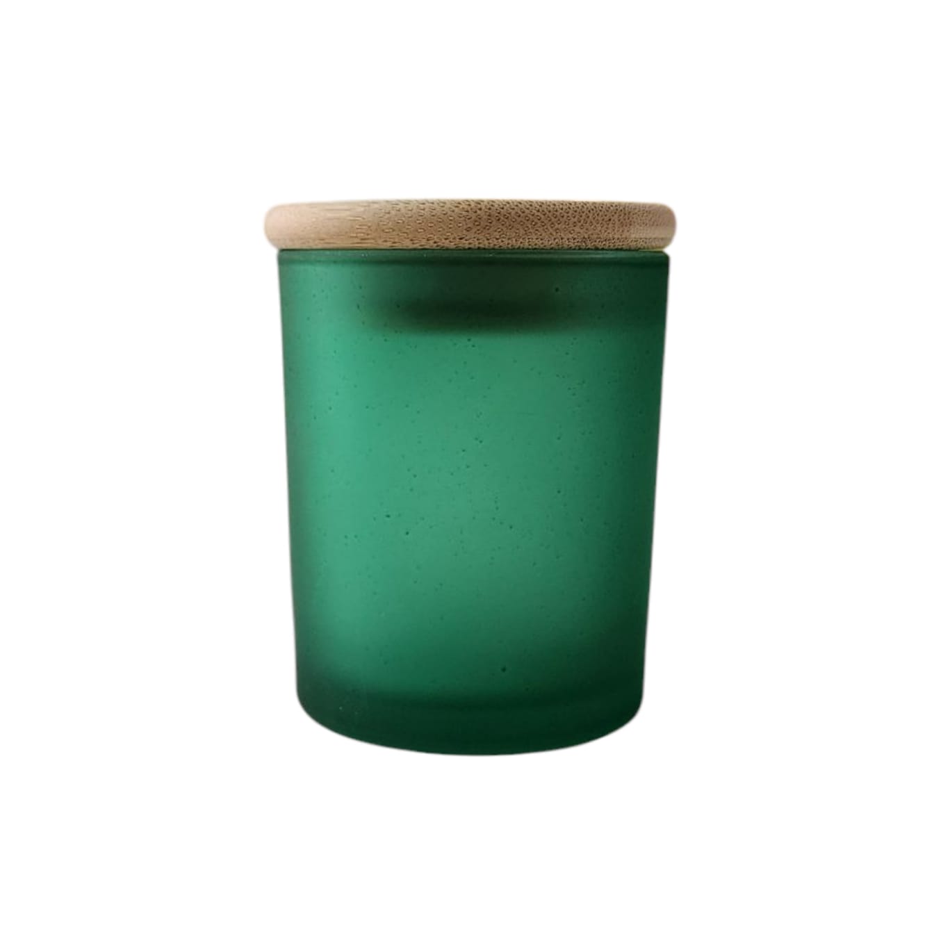 Frasco Vidrio con Tapa Madera, Verde 100 ML